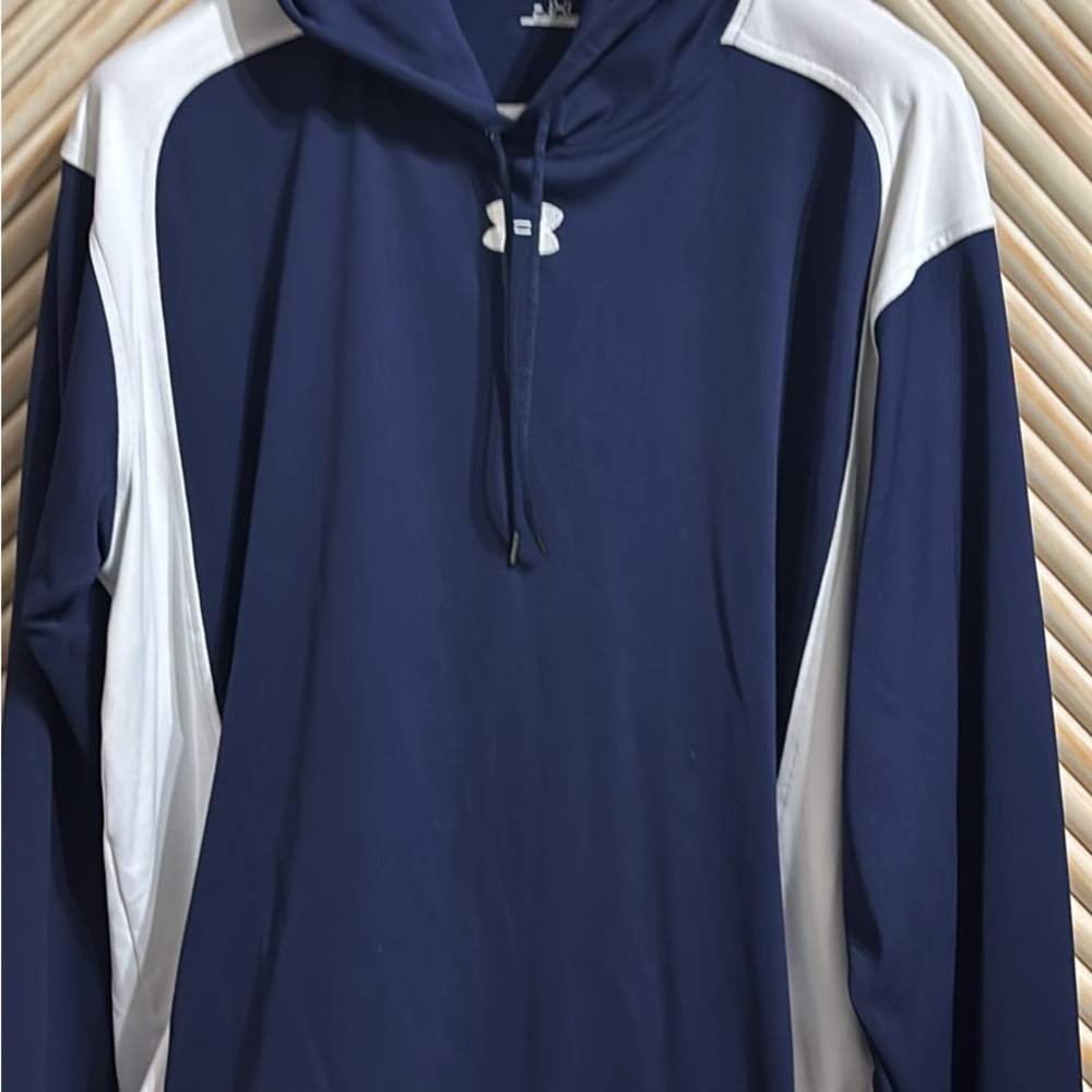 Under Armour Navy and White Pullover
